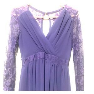 Blue lace maxi dress